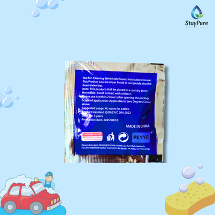Car Windshield Cleaning Tablet - Pack of 20