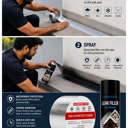Staypure water leak tape and spray combo