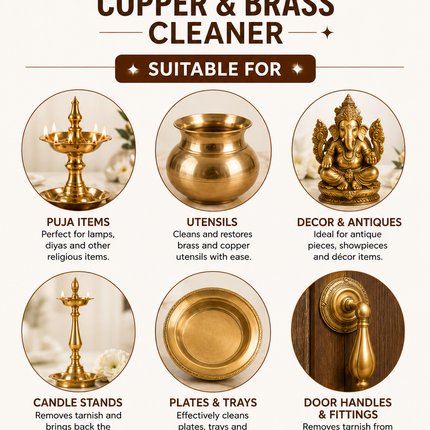 Copper & Brass Cleaner | Advanced Foaming Technology | Pooja Cleaner