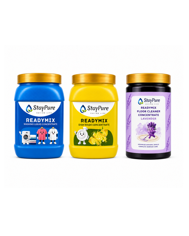 Readymix Home Care Lavender Combo (Detergent + Dish Wash + Floor Cleaner) Concentrate