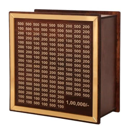 Wooden Money Saving Box | ₹1,00,000 Savings Challenge Piggy Bank